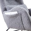CAVINAS Rocking Chair Modern Accent Chair Upholstery Glider Rocking Chair with High Backrest Comfy Chair - 3 of 4