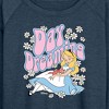 Women's - Disney - Alice in Wonderland Lightweight French Terry Wide Neck Long Sleeve Shirt - 2 of 4