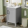 TIRAMISUBEST 20" Bathroom Vanity with Ceramic Sink, Bathroom Vanity Cabinet with Soft Close Door, Adjustable U-Shaped Shelf, Door Storage Rack - 3 of 4