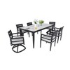 CAVINAS 7 Piece Patio Dining Set Aluminum dining table set with Chairs Sintered Stone Tabletop Outdoor Dining with 6 Chairs for Patio - 4 of 4