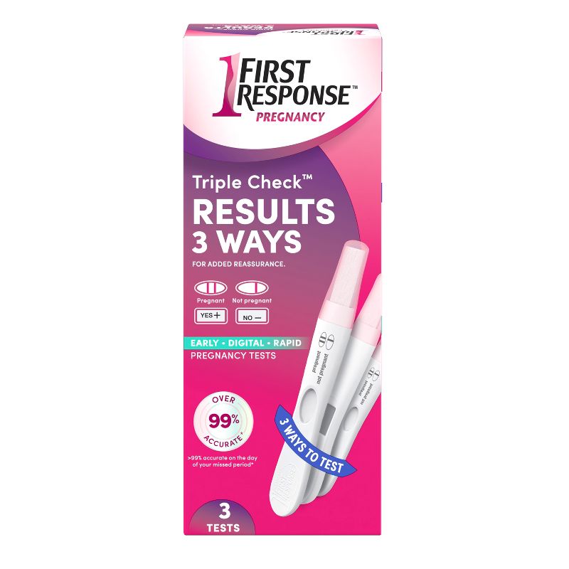 First Response Triple Check Pregnancy Test Kit - 3ct, 1 of 9