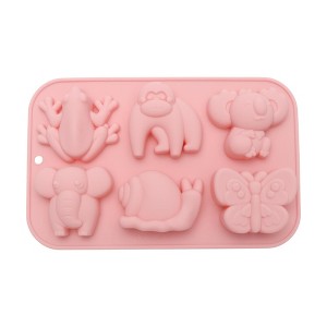 Unique Bargains Candy Mould 6-Cavity Assorted Cartoon Creatures Candy Mould Hand Wash 7.72"x4.88"x0.94" 1 Pc - 1 of 4