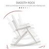 Maggift Patio Accent Chairs, Rocking Chair, Rocker High Back Garden Seat For Indoor Outdoor, White, 45"*37.75"*38.5" - 2 of 4