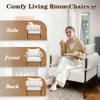 Huxxion Modern Accent Chair, Comfy Corduroy Armchair with Metal Frame, Reading Chair for Living Room, Bedroom, Balcony - 4 of 4