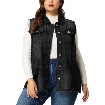 black denim vest womens