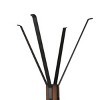 SEVOBAL Freestanding Coat Rack with 8 Hooks and Sturdy Cross Wood Base for Bedroom or Living Room, Brown, 15"*15"*71" - 3 of 4