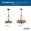 Progress Lighting Pembroke 1-Light Outdoor Wall Light, Matte Black, Rattan and Seeded Glass Shade - 2 of 4