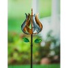 Evergreen 75"H Wind Spinner, Green Flower Center Swirl - 2 of 3