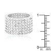 Slickblue Stylish Women’s Wide Pave Cubic Zirconia Ring Contemporary Jewelry 22.5 ct., Multiple Size & Color Options - 3 of 4