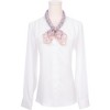 INSPIRE CHIC Women's Floral Stripes Printed Square Cotton Blended Gauze Neck Scarves 1Pc - 2 of 4