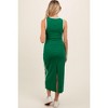 Pinkblush Green Sleeveless Contrasting Stripe Maternity Maxi Dress - 4 of 4