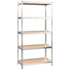 VidaXL 5-Layer Heavy-duty Shelves 2 pcs Silver Steel&Engineered Wood - 4 of 4