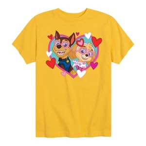 Boys' - Paw Patrol - Chase Sky Hearts Short Sleeve Graphic T-Shirt - 1 of 4