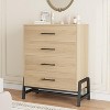 Jojoka 4 Drawer Dresser with Storage, Modern Tall Wood Chest with Wide Drawers and Flared Legs, Closet Organizer for Bedroom, Living Room, Entryway - 3 of 4
