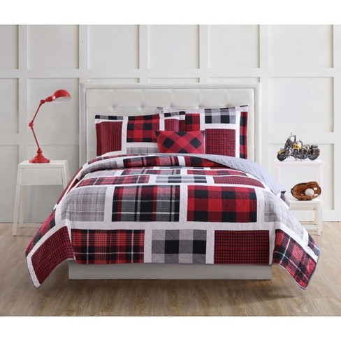 Twin Size Plaid 4 Inch Foam