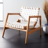 Bellona Leather Woven Accent Chair - ACH1004 - Safavieh - 2 of 4