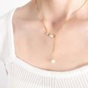 Clotth 18K Gold–Plated White Seashell Pendant Necklace Collection – French-Inspired Titanium Steel Jewelry for Women - 2 of 4