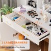 Sapphtopaz Small Vanity Desk with Mirror Dressing Table with Chair, Drawers for Bedroom, Dressing Room, Bathroom - 2 of 4