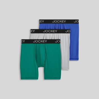 Jockey Generation™ Men's Stay New Magnolia Leaves Boxer Briefs 3pk - Blue M