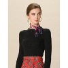 Allegra K Women's Floral Leopard Polka Dots Striped Print Square Kerchief Neck Scarf Shawl - 4 of 4