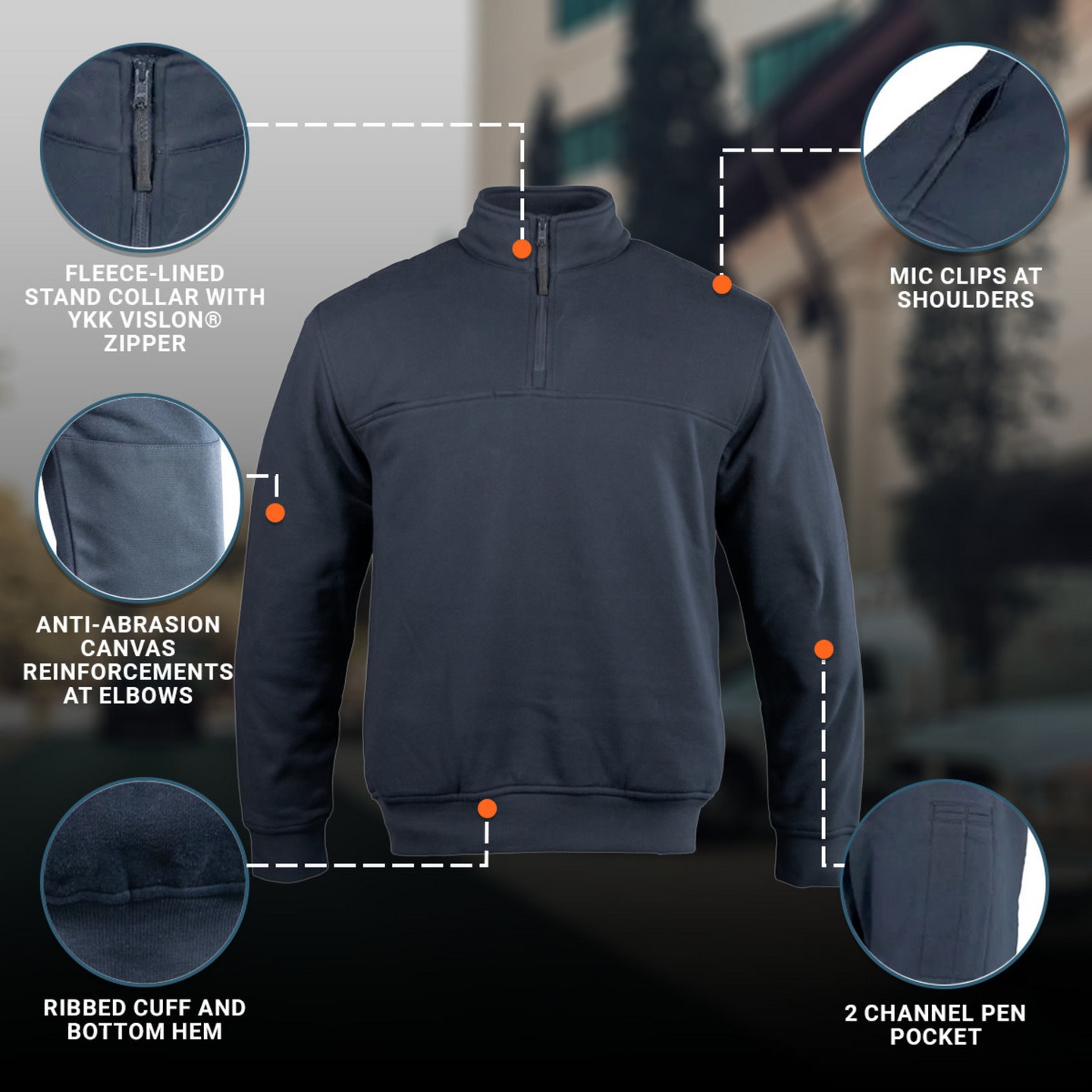 Propper Station 1/4 Zip Job Shirt,LAPD Navy,L-R — фото 5
