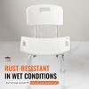 VEVOR Adjustable Shower Chair, 350 lbs Capacity Bathroom Bench with Back, Non-Slip Shower Stool for Elderly, Disabled, Handicap - 3 of 4