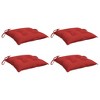 vidaXL Chair Cushions 4 pcs Red 15.7"x15.7"x2.8" Oxford Fabric - 3 of 4