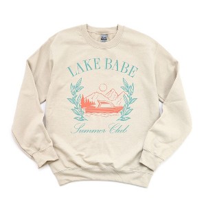Simply Sage Market Women's Graphic Sweatshirt Lake Babe Boat - 1 of 3