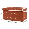 Sweet Jojo Designs Boy or Girl Gender Neutral Unisex Fabric Storage Toy Bin Orange Diamond Tuft Orange and Ivory - 3 of 4