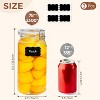 Set of 3 Airtight Glass Jars with Lids 78oz, Food Storage Canister Square for Flour, Cereal, Pasta, Beans - 2 of 4