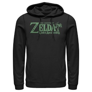 Men's Nintendo Legend of Zelda Link's Awakening Palm Logo Pull Over Hoodie - 1 of 3