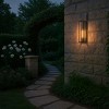 ALOADECOR H18" Modern Black Outdoor Wall Lantern with Clear Glass Dusk to Dawn Outdoor Exterior Wall Light Open Bottom Wall Sconce for Porch Garage - 4 of 4