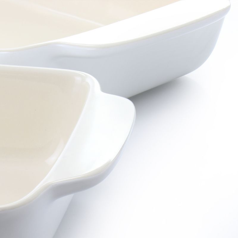 Crockpot Artisan 2.5 Quart and 3.5 Quart Rectangular Stoneware Bake Pan Set in Cream, 5 of 7