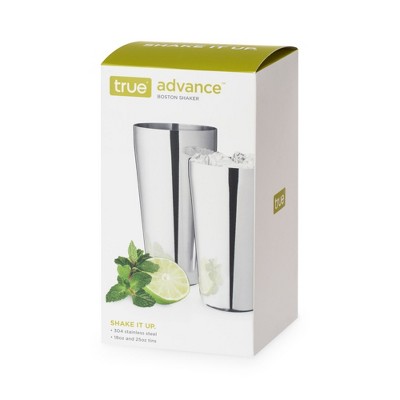 Stainless Steel Boston Cocktail Shaker Set, 18oz & 25oz