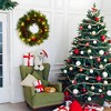 Prelit 22 Inch Artificial Christmas Wreaths with Pine Cone and Berries, Christmas Decorations for Windows, Wall, Mantel - 3 of 4