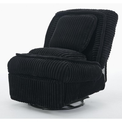 TiramisuBest Black Fax Leather Push Back Chair with Black for Recliners & Massage Chairs