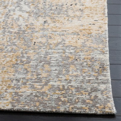 Hand-Knotted Light Blue Abstract Wool Area Rug, 8' x 10'