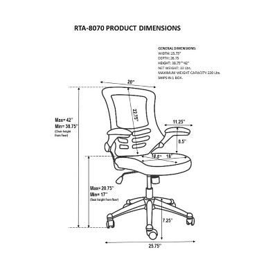 Ergonomic Black Mesh and Leather Task Chair with Adjustable Arms
