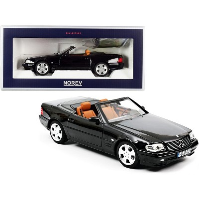 1999 Mercedes Benz SL 500 Convertible Black 1/18 Diecast Model Car by Norev