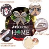 Interchangeable Welcome Sign with Round Wood Wreath - Farmhouse Seasonal Decor for Front Door & Porch, Ideal for Holidays & Housewarming - 4 of 4