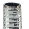 HomeRoots 40" Silver Striped Tapered Ceramic Floor Vase - 4 of 4