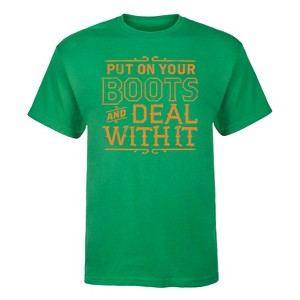 Men's - Country Casuals - Put On Your Boots And Deal With It Short Sleeve Graphic T-Shirt - 1 of 4