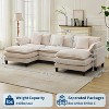 Modular Cloud Couch with Ottoman, Corduroy L/U-Shaped Sectional Sofa & Pillows for Living Room, Office, Apartment - 2 of 4