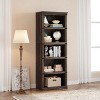 3 Tier Bookcase,Farmhouse Book Shelf with Storage,Low Book Case Wooden 3 Shelf Bookcase for Home Office,Living Room,Bed Room - 2 of 4