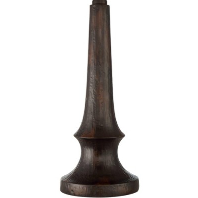 Naomi Aged Bronze Industrial Rustic Table Lamp with Mica Shade