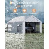 13x20 Ft Carport with 4 Windows, Car Port with 220g PE Tarp, 8 Sandbags, 2 Roll-Up Doors for Full-Size Pickups, Bass Boats, Tractors, and SUVs - 4 of 4