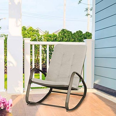 Outdoor Rocking Chair - Black - Captiva Designs