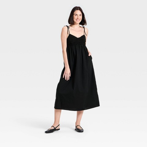 Женское платье A New Day Crochet Maxi Sundress, цвет: Чёрный