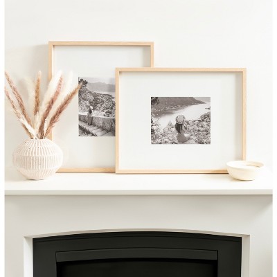 Natural Woodtone 16x20 Matted Wall Photo Frame Set
