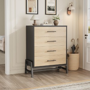 4 Dresser for Bedroom, 38.6" Tall Dresser, Tall Drawer with Storage Freestanding - 1 of 4